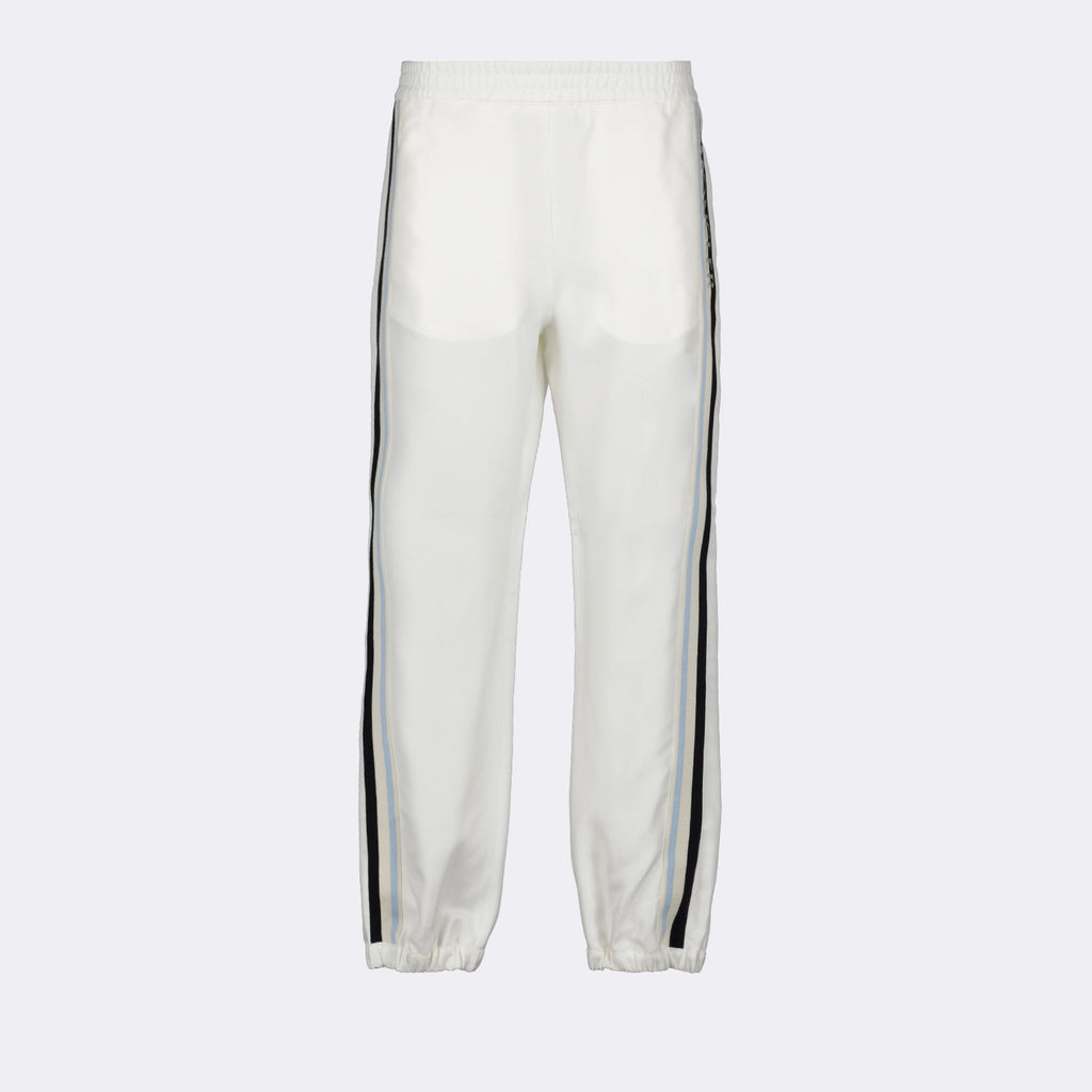 Imagen de joggers blancos con logo de Moncler para mujeres - Temporada Primavera-Verano 2024 - Vista Frontal