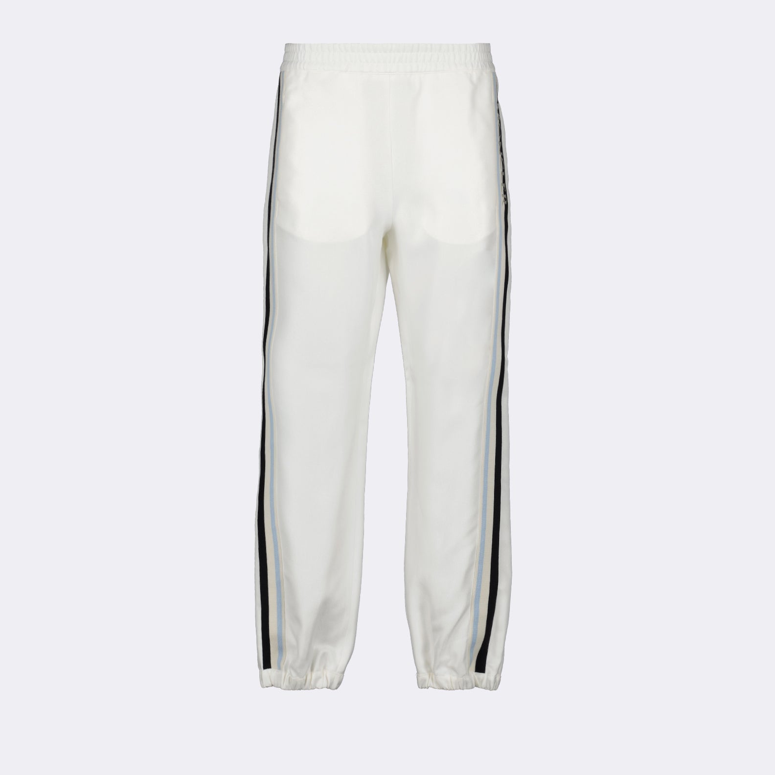Imagen de joggers blancos con logo de Moncler para mujeres - Temporada Primavera-Verano 2024 - Vista Frontal