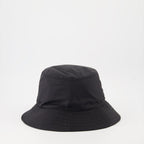 luxury bucket hat, nylon bob hat, Moncler accessory, high-end fashion hat, designer headwear