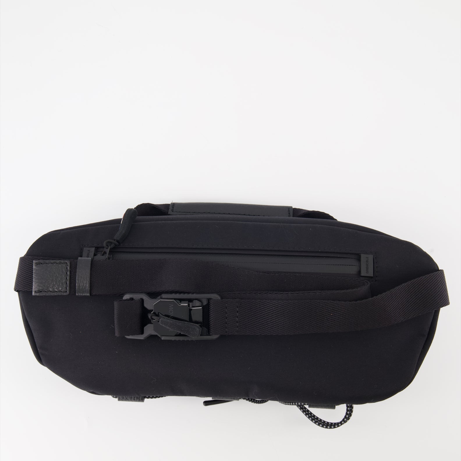 luxury belt bag, Moncler Grenoble, black nylon bag, high-end accessories, stylish belt bag