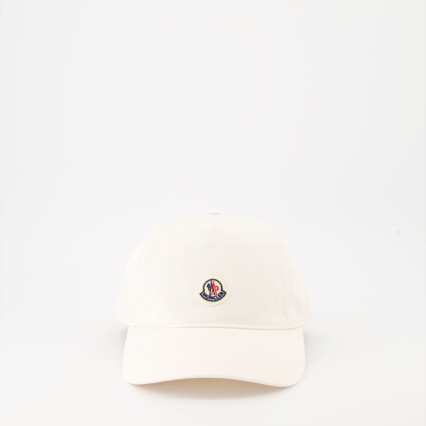 white logo cap, luxury accessories, Moncler cap, elegant headwear, high-end fashion