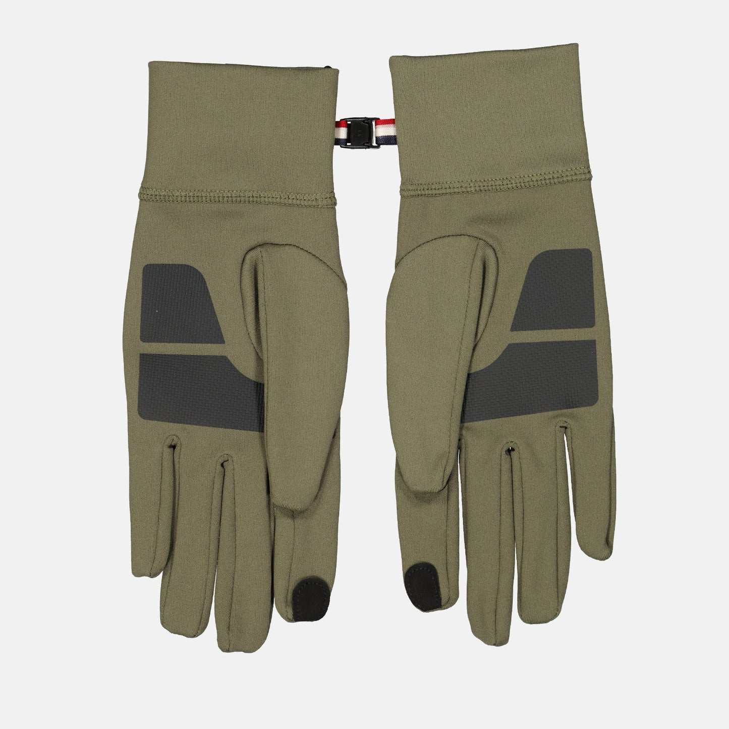 fleece gloves, khaki gloves, luxury accessories, Moncler Grenoble gloves, winter gloves