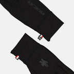 luxury gloves, black fleece gloves, Moncler Grenoble, winter accessories, elegant menswear