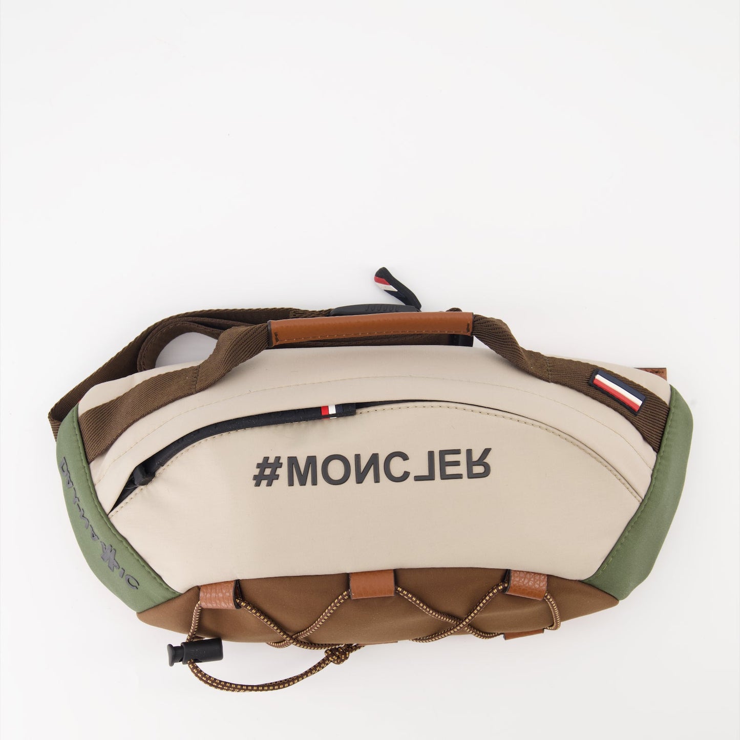 Moncler Grenoble, nylon waist bag, luxury accessory, tricolore design, high-end fashion