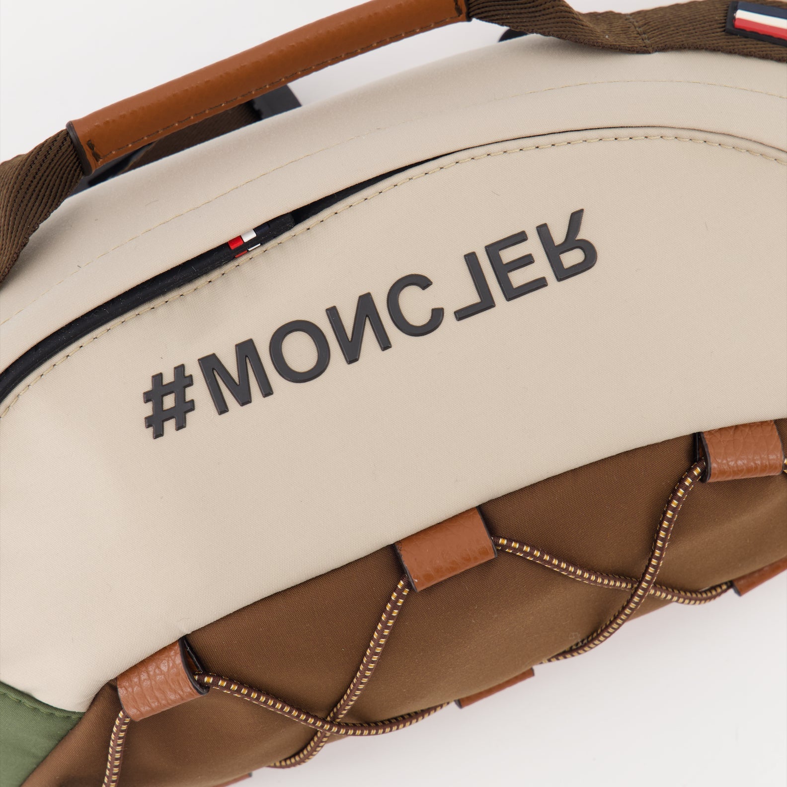 Moncler Grenoble, nylon waist bag, luxury accessory, tricolore design, high-end fashion