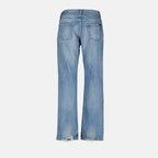 Image of Charlotte Blue Straight Denim Jeans by Saint Laurent for Men - Season Spring-Summer 2024 - Detail View 2
