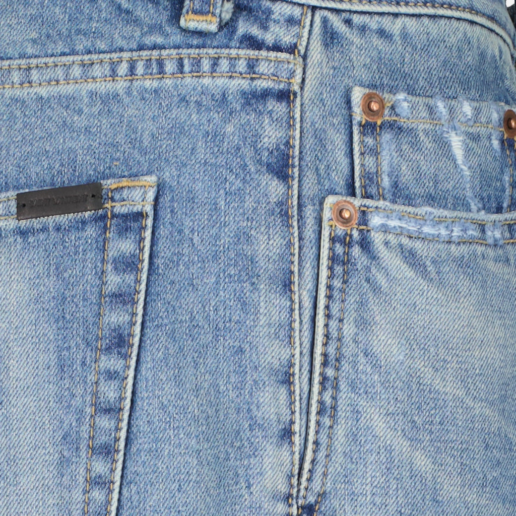 Bild der Charlotte Blue Straight Denim Jeans von Saint Laurent für Herren - Saison Frühling-Sommer 2024 - Detailansicht 5