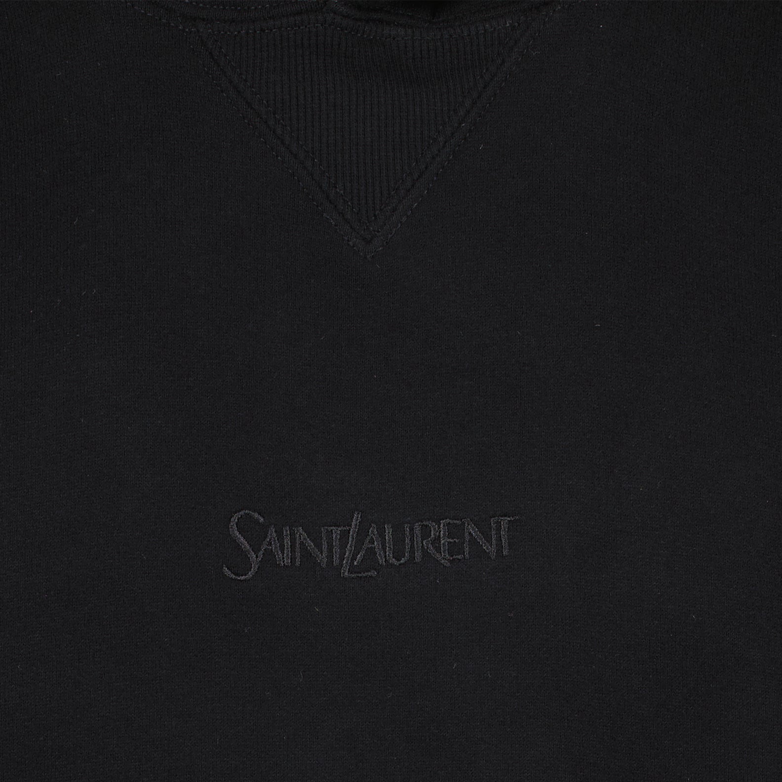 Saint Laurent hoodie, black logo hoodie, luxury casual wear, sophisticated casual clothing, designer men's hoodies