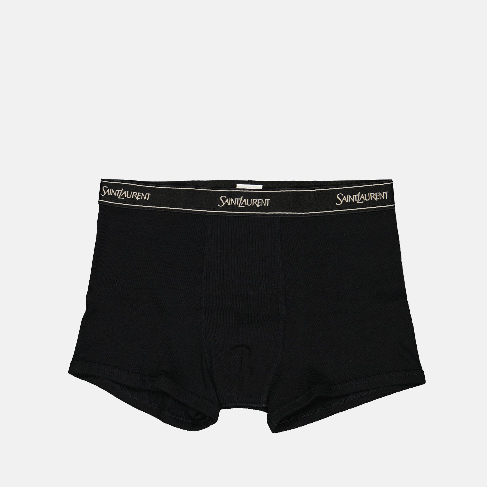 luxury boxer shorts, Saint Laurent underwear, black men's boxers, designer boxer shorts, men's luxury essentials