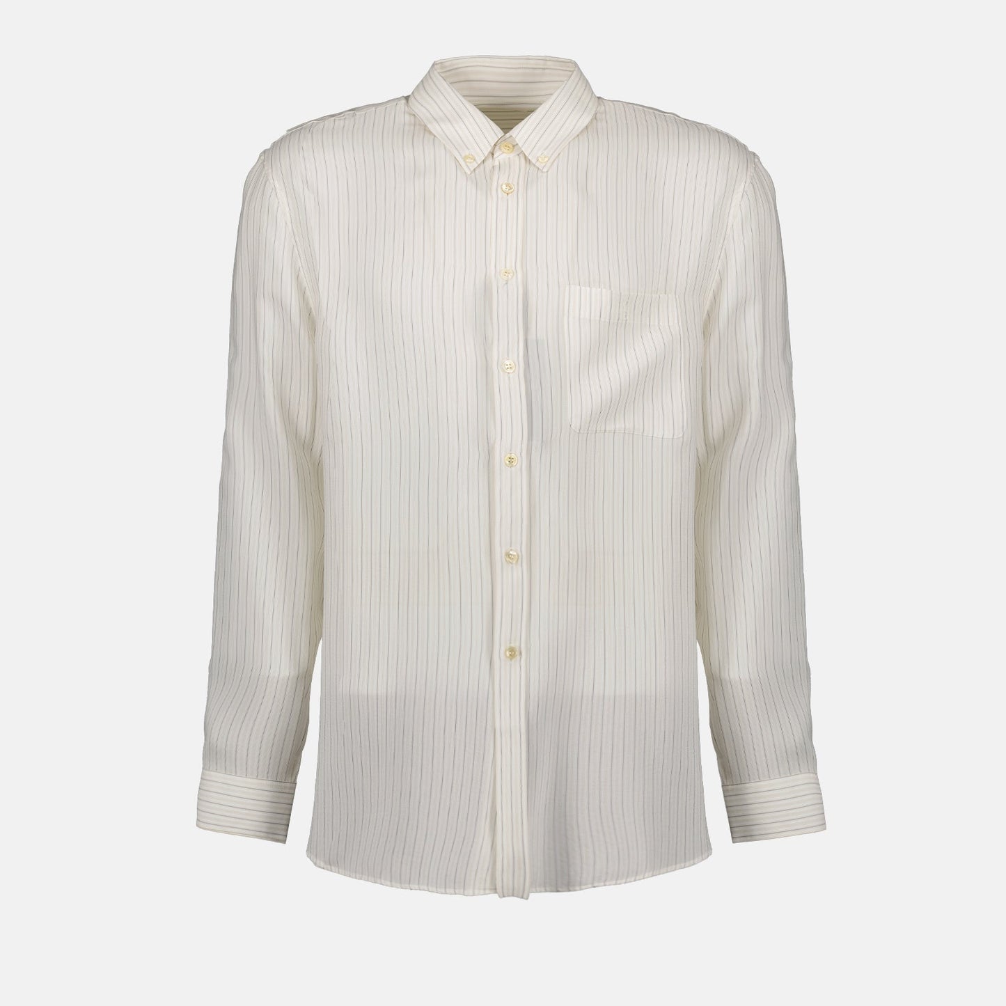 Saint Laurent, striped cotton shirt, luxury menswear, high-end fashion, designer shirts