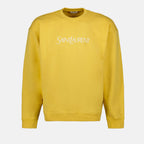 Bilde av gul logo sweatshirt fra Saint Laurent for menn - Sesong Vår-Sommer 2024 - Frontvisning