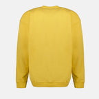 Bilde av gul logo sweatshirt fra Saint Laurent for menn - Sesong Vår-Sommer 2024 - Detaljvisning 2