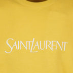Bilde av gul logo sweatshirt fra Saint Laurent for menn - Sesong Vår-Sommer 2024 - Detaljvisning 5