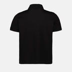Immagine di una polo nera in cotone di Saint Laurent per uomo - Stagione Primavera-Estate 2024 - Vista dettagli 2