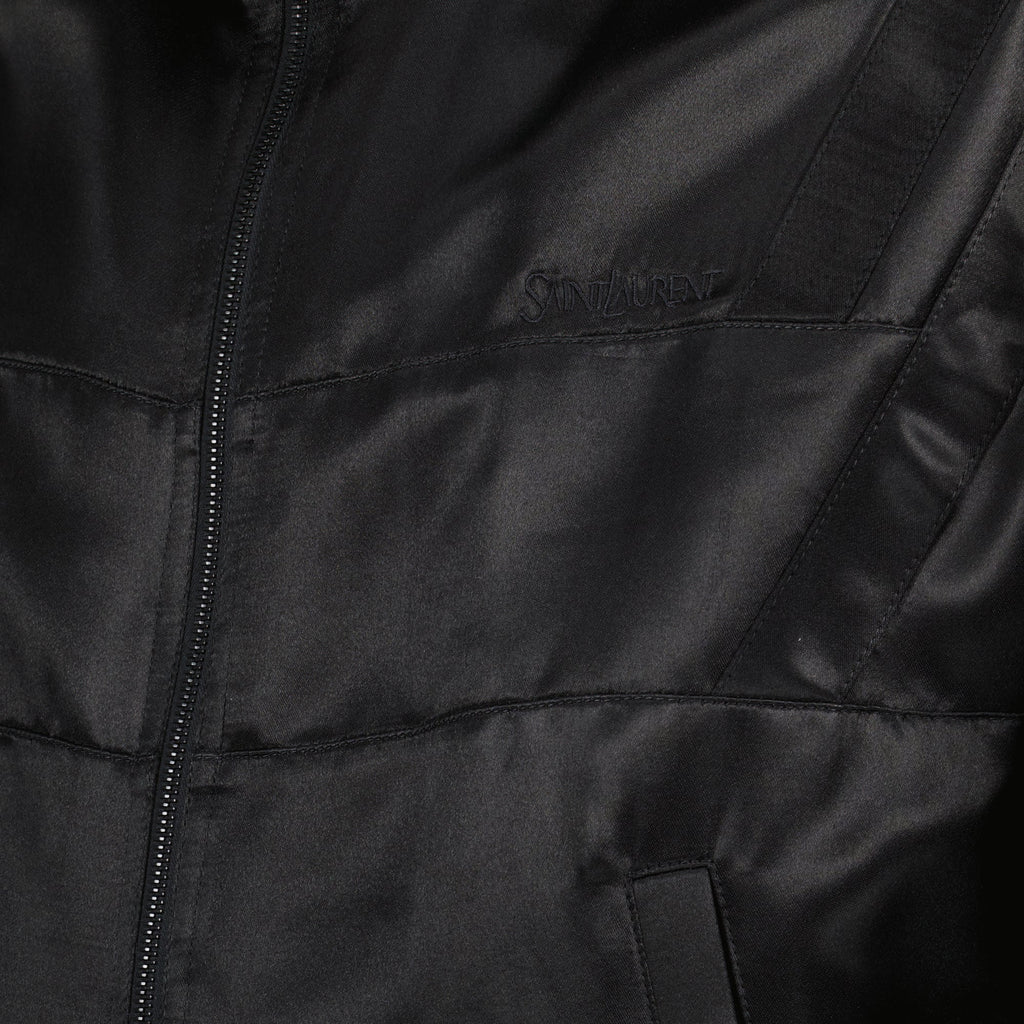Image of Satin Bomber Jacket by Saint Laurent for Men - Season Spring-Summer 2024 - Detail View 5