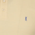 Saint Laurent polo, beige cotton polo, luxury polo shirt, classic men's polo, designer menswear