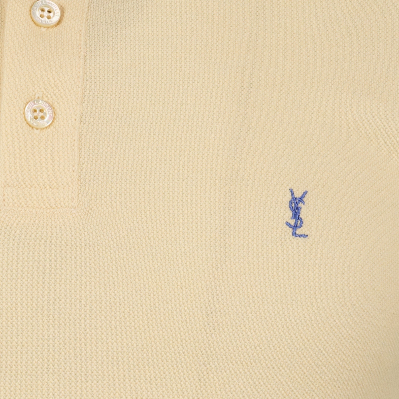 Saint Laurent polo, beige cotton polo, luxury polo shirt, classic men's polo, designer menswear