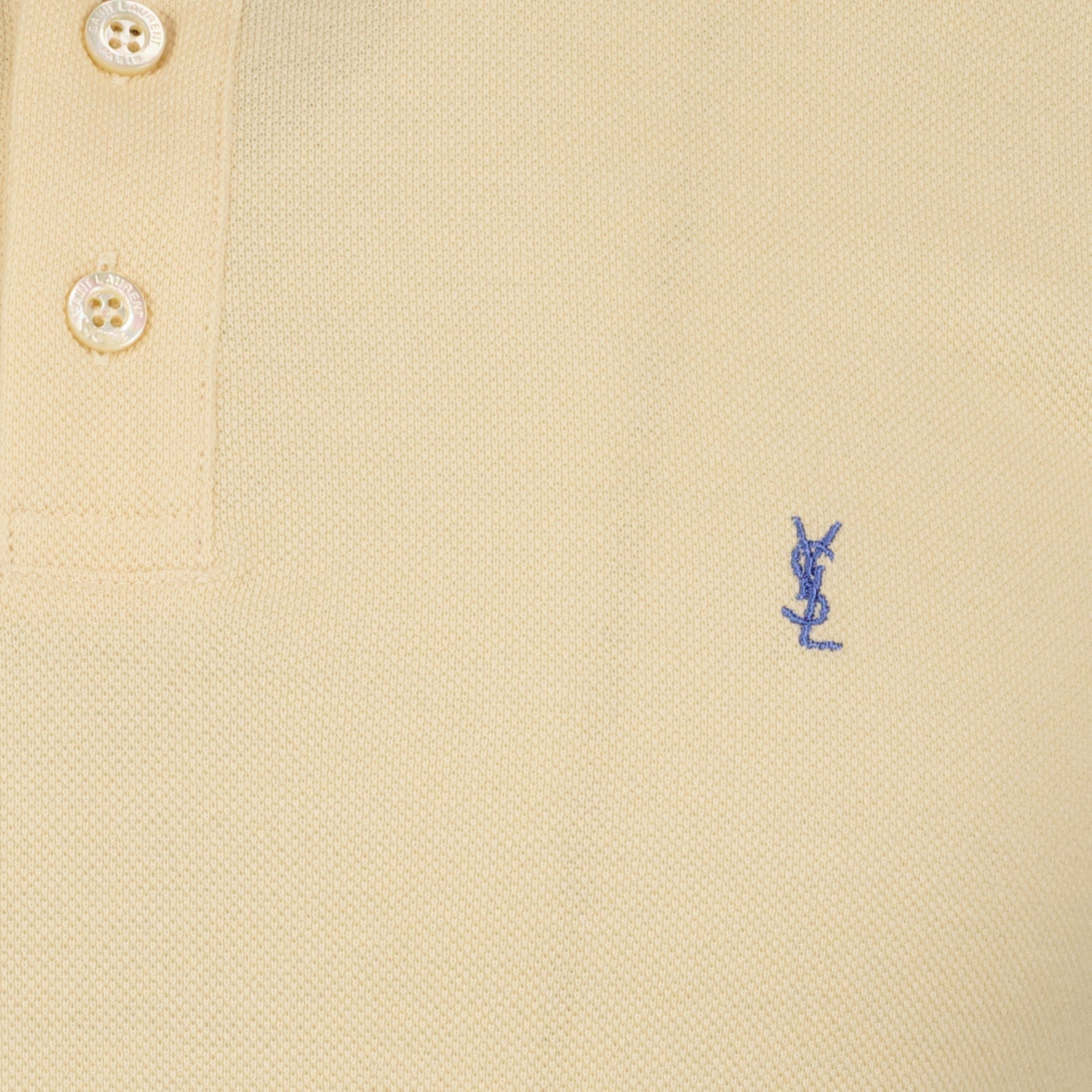 Saint Laurent polo, beige cotton polo, luxury polo shirt, classic men's polo, designer menswear