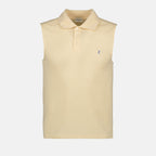 Saint Laurent polo, beige cotton polo, luxury polo shirt, classic men's polo, designer menswear