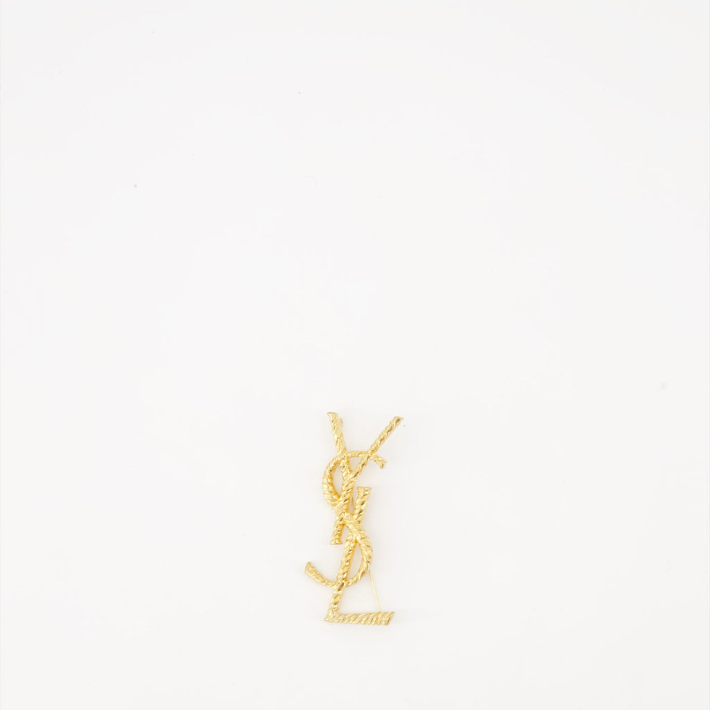 Cassandre brooch, golden brooch, Saint Laurent accessory, luxury brooch, elegant accessory