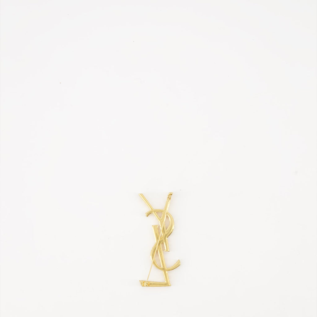 Cassandre brooch, golden brooch, Saint Laurent accessory, luxury brooch, elegant accessory