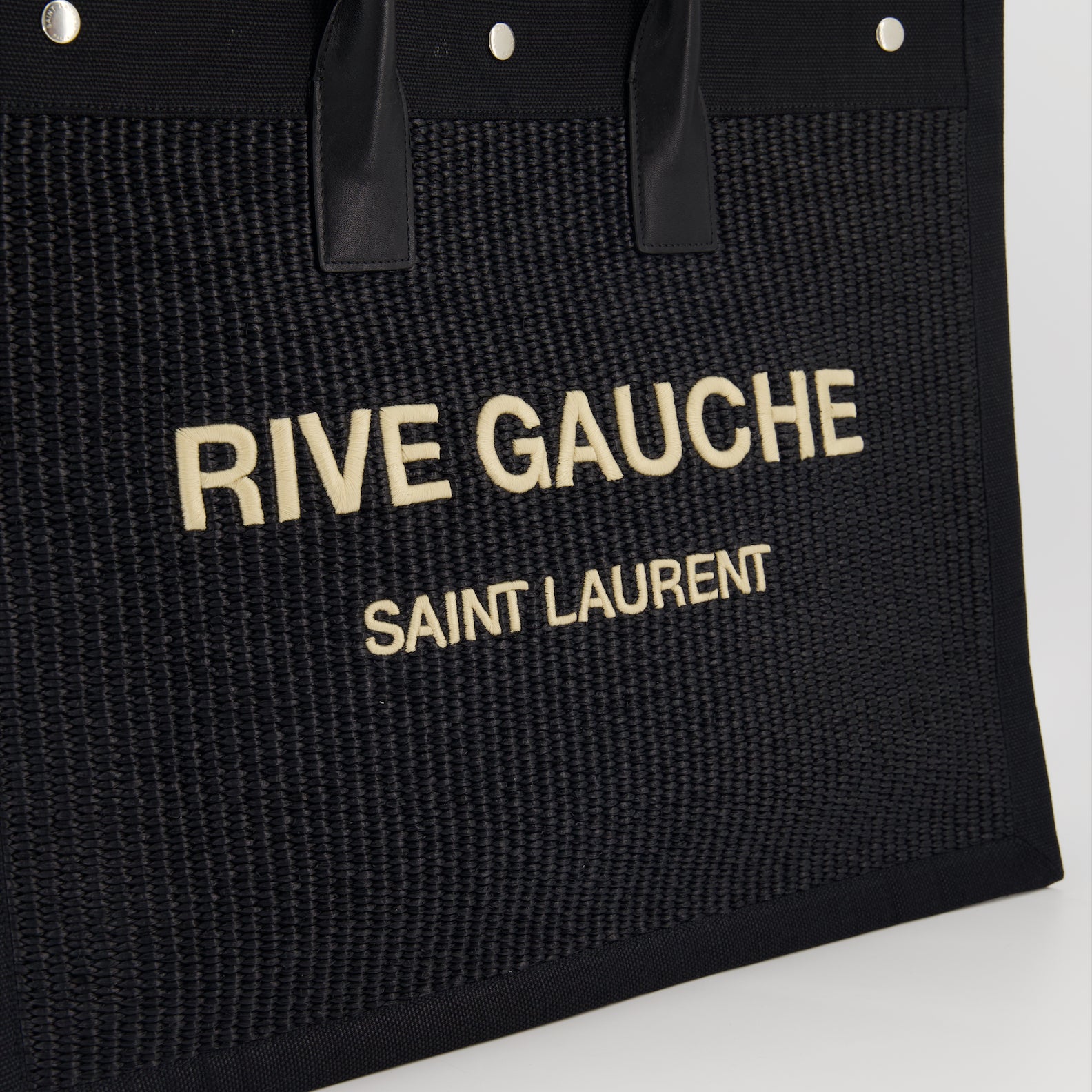   Rive Gauche Tote, Embroidered Cotton Bag, Luxury Accessories, Saint Laurent, Designer Tote  