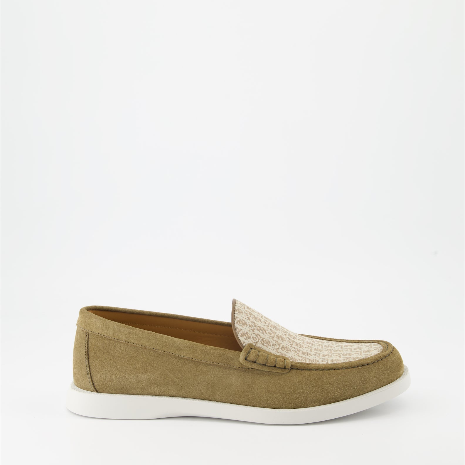 Dior, khaki suede moccasins, luxury footwear, Granville collection, elegant shoes