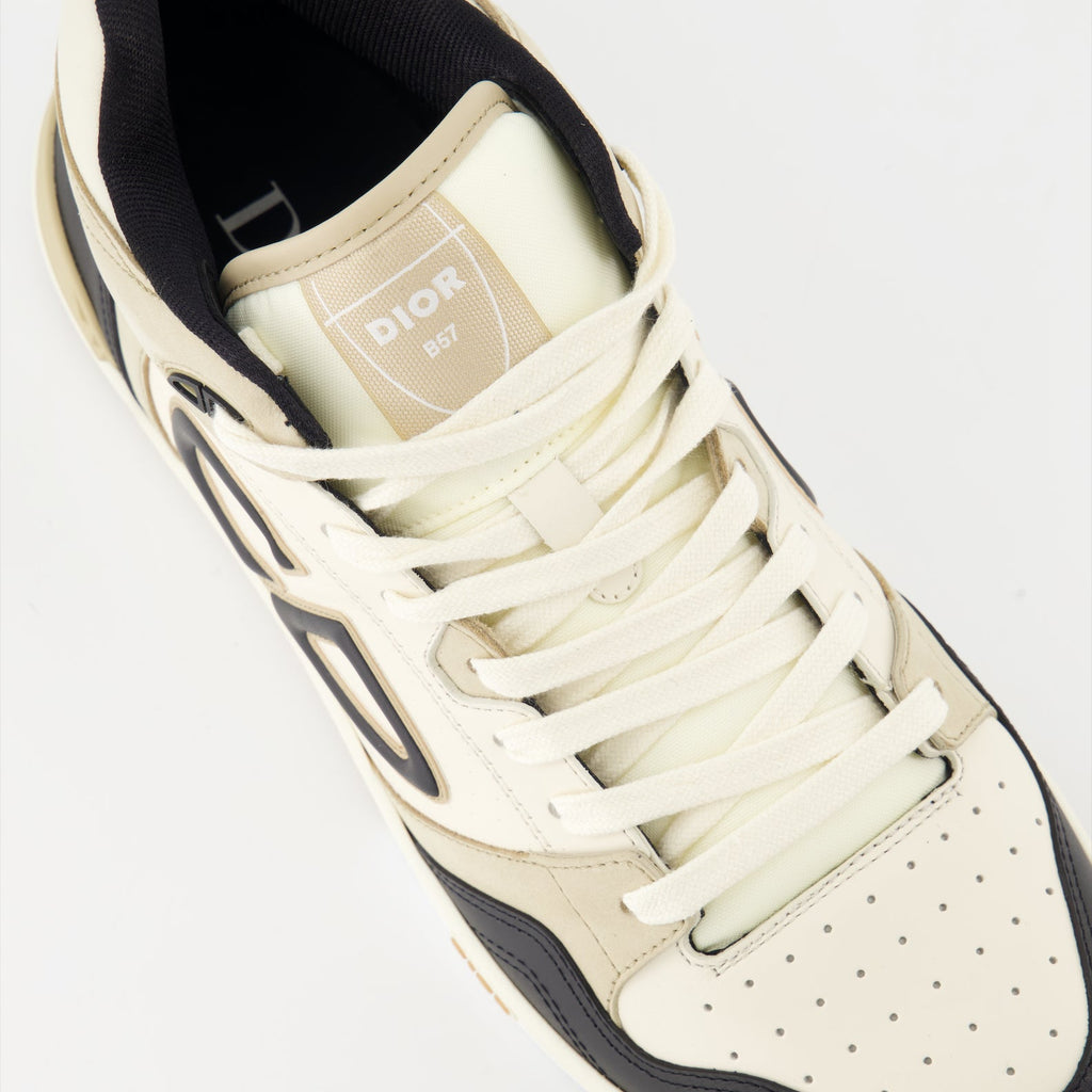 Image of B57 Leather Sneakers by Dior for Men - Season Spring-Summer 2024 - Top Detail View