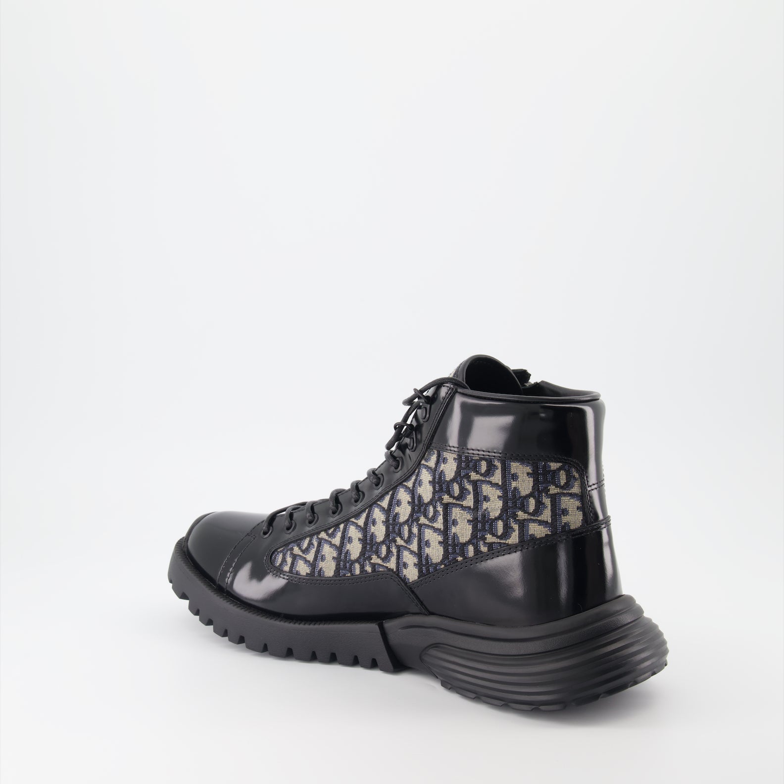 Dior Combat Boots, Patent Leather Boots, Luxury Footwear, High-end Fashion, Designer Boots