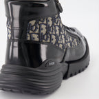 Dior Combat Boots, Patent Leather Boots, Luxury Footwear, High-end Fashion, Designer Boots