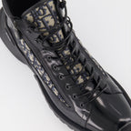 Dior Combat Boots, Patent Leather Boots, Luxury Footwear, High-end Fashion, Designer Boots