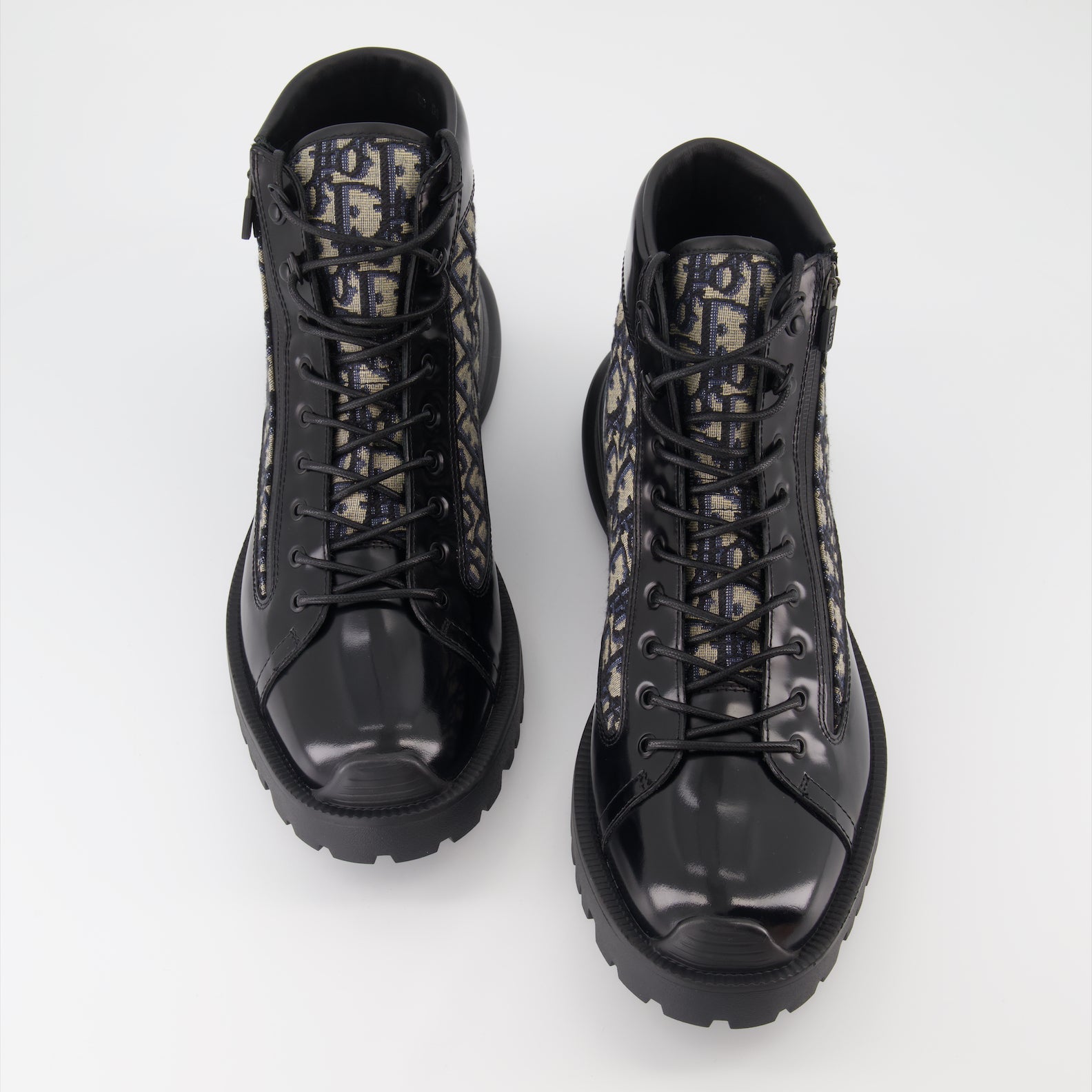 Dior Combat Boots, Patent Leather Boots, Luxury Footwear, High-end Fashion, Designer Boots