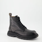 Dior leather boots, Buffalo lace-up boots, luxury footwear, designer boots, high-end fashion