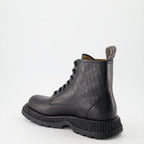 Dior leather boots, Buffalo lace-up boots, luxury footwear, designer boots, high-end fashion