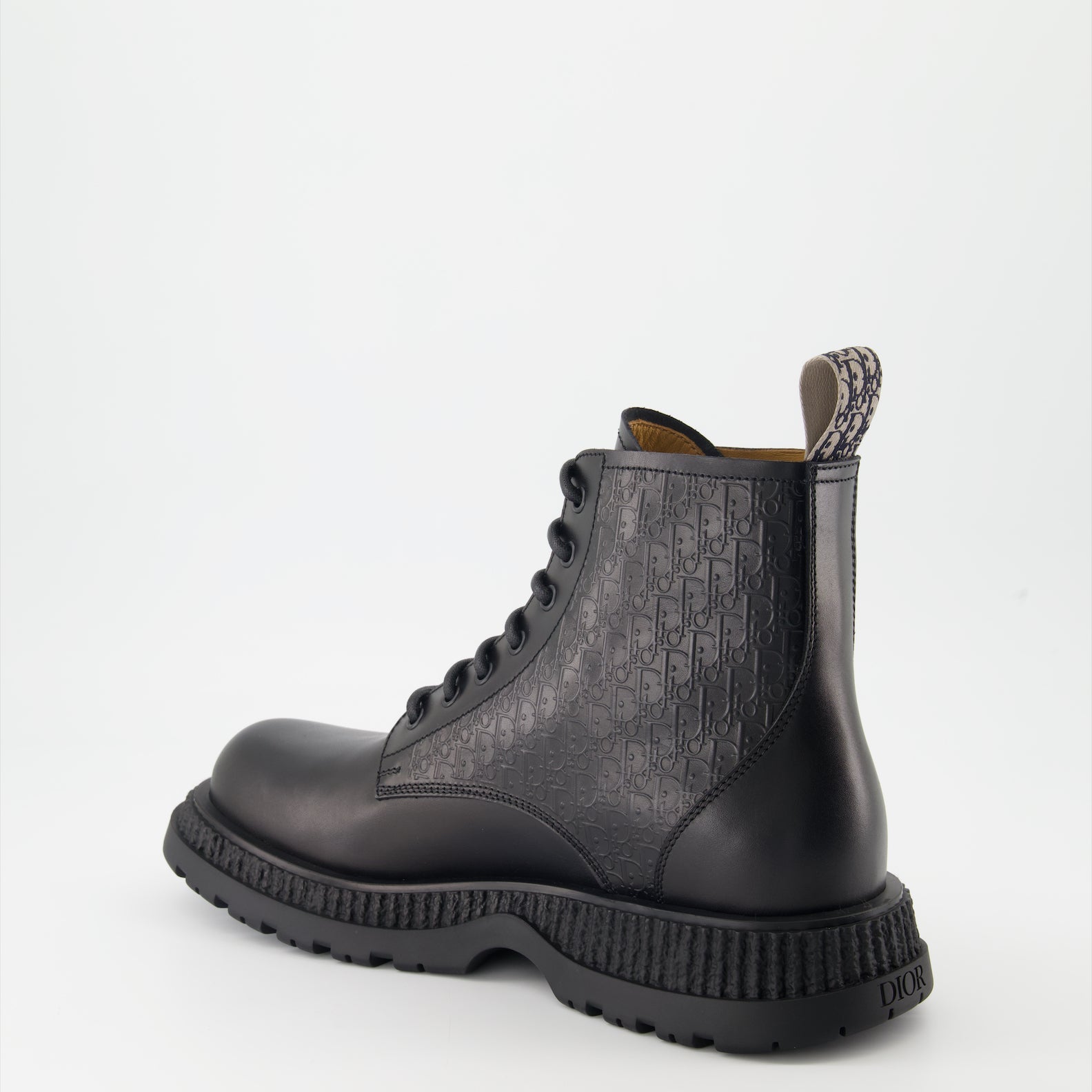 Dior leather boots, Buffalo lace-up boots, luxury footwear, designer boots, high-end fashion