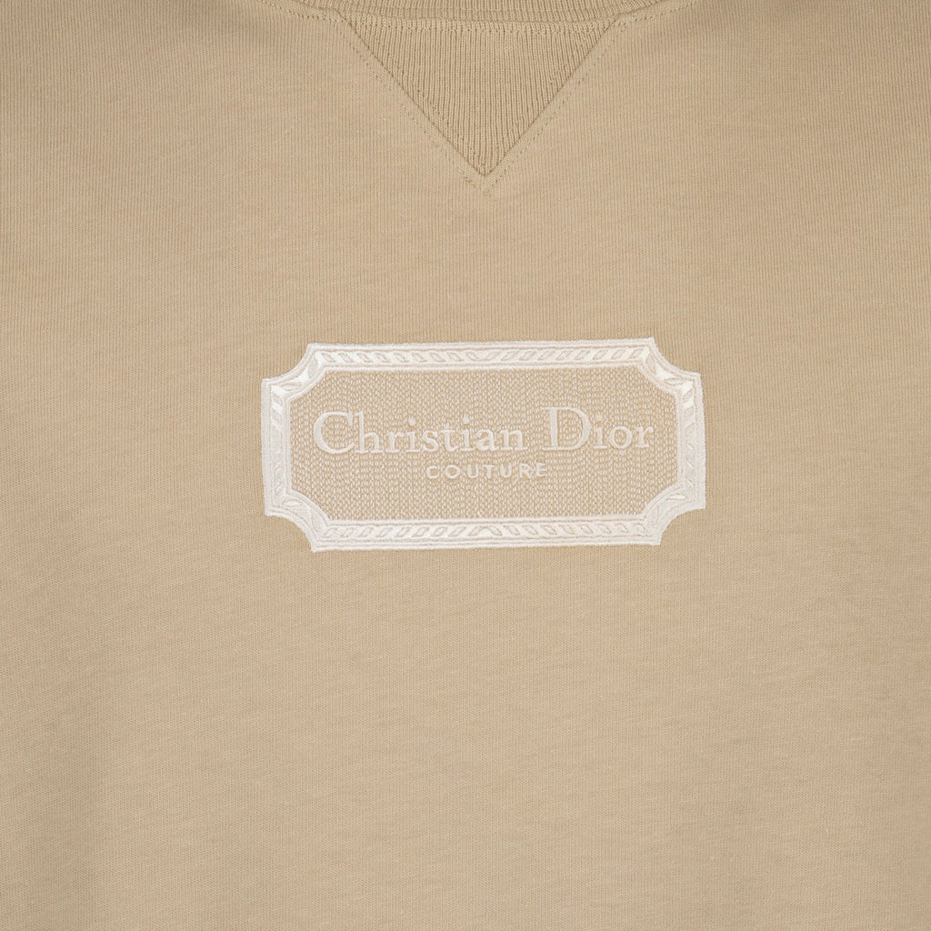 Dior Couture, Beige T-Shirt, Luxury T-Shirt, Designer Apparel, High-end Fashion