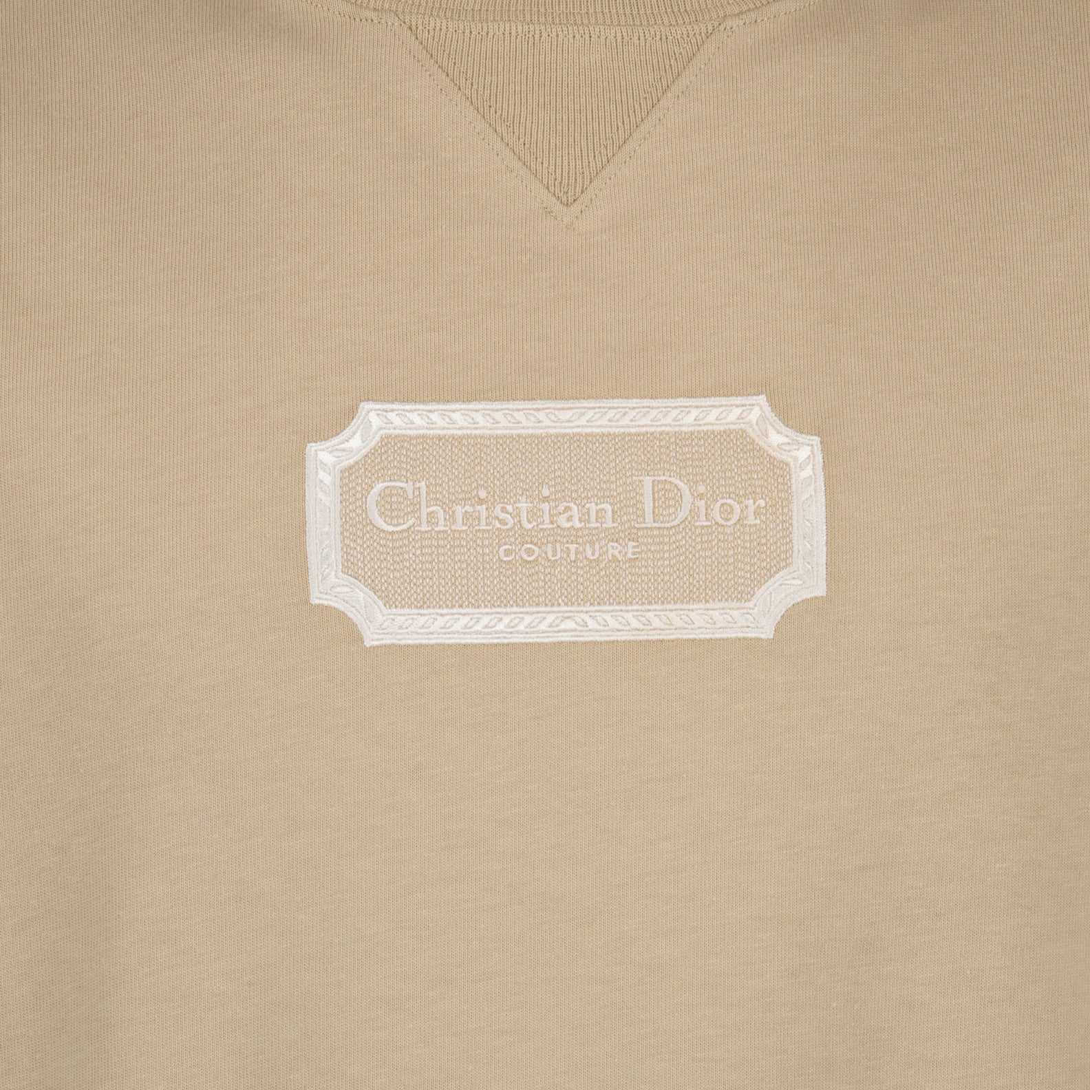 Dior Couture, Beige T-Shirt, Luxury T-Shirt, Designer Apparel, High-end Fashion