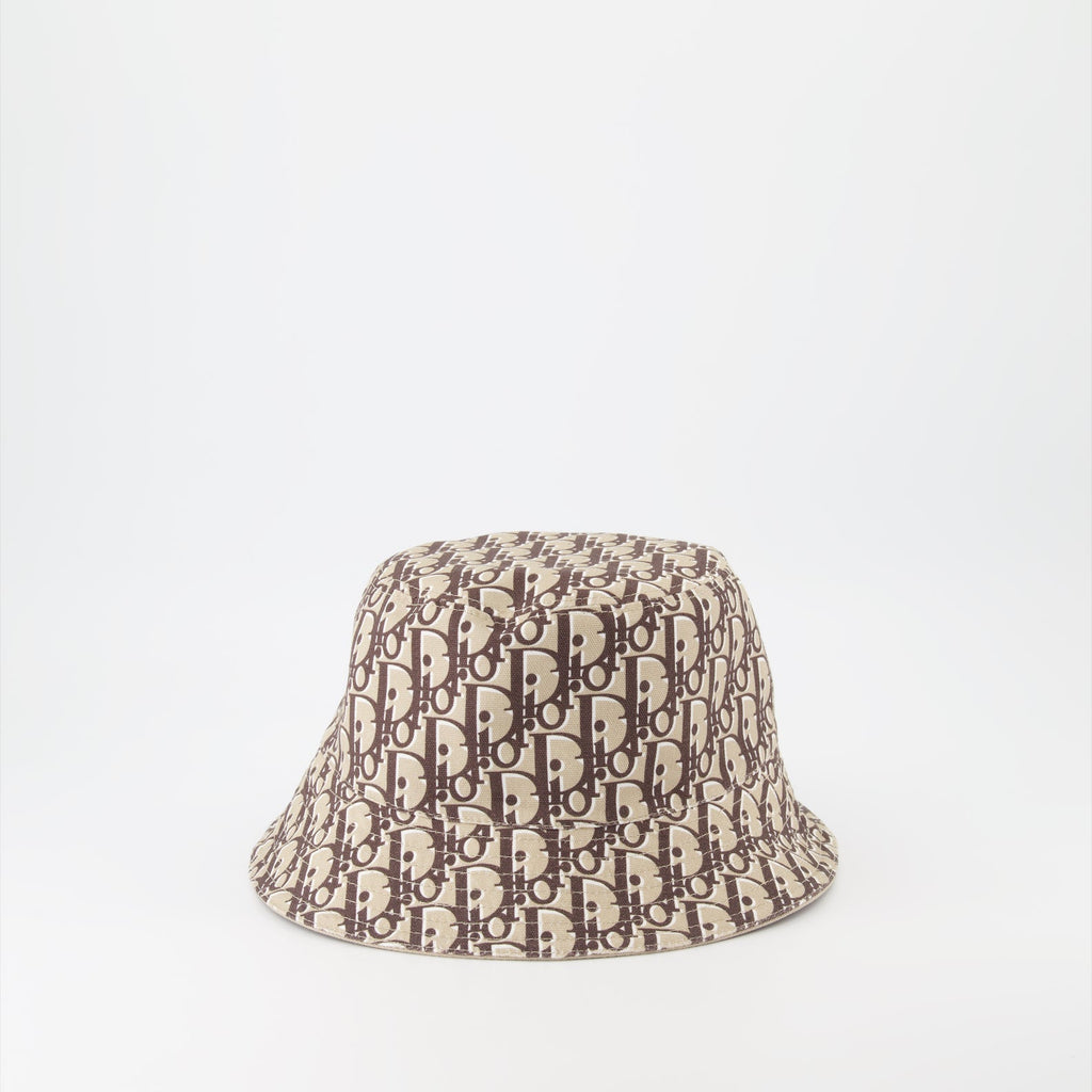 Dior Oblique, reversible bucket hat, luxury accessories, beige hat, high-end fashion