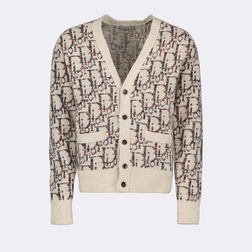 Dior, Wool Cardigan, Luxury Fashion, Designer Knitwear, Dior Oblique