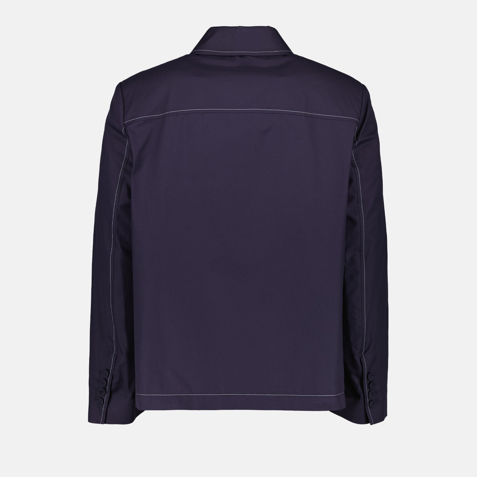 ディオールのメンズ用ブルーコットンステッチジャケットの画像 - シーズン2024年春夏 - 背面ビュー