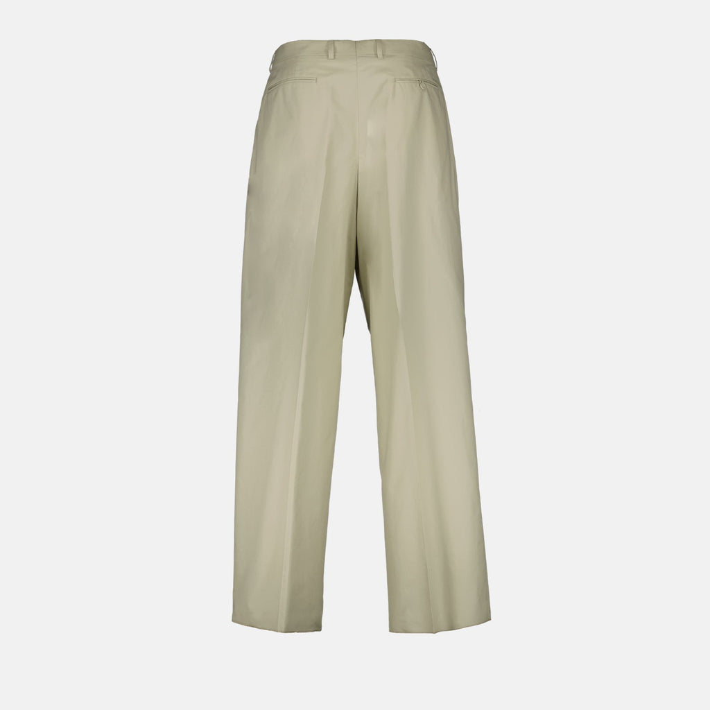 Image of Beige Pleated Pants by Dior for Men - Season Spring-Summer 2024 - Back View