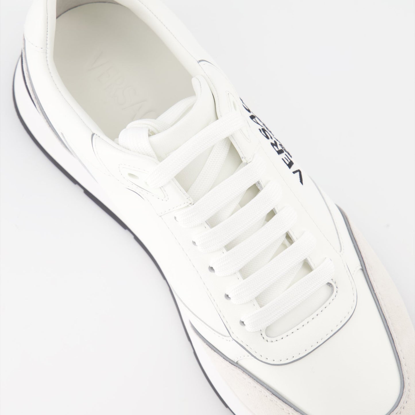 Milano Runner, white leather sneaker, luxury sneaker, Versace footwear, designer sneakers