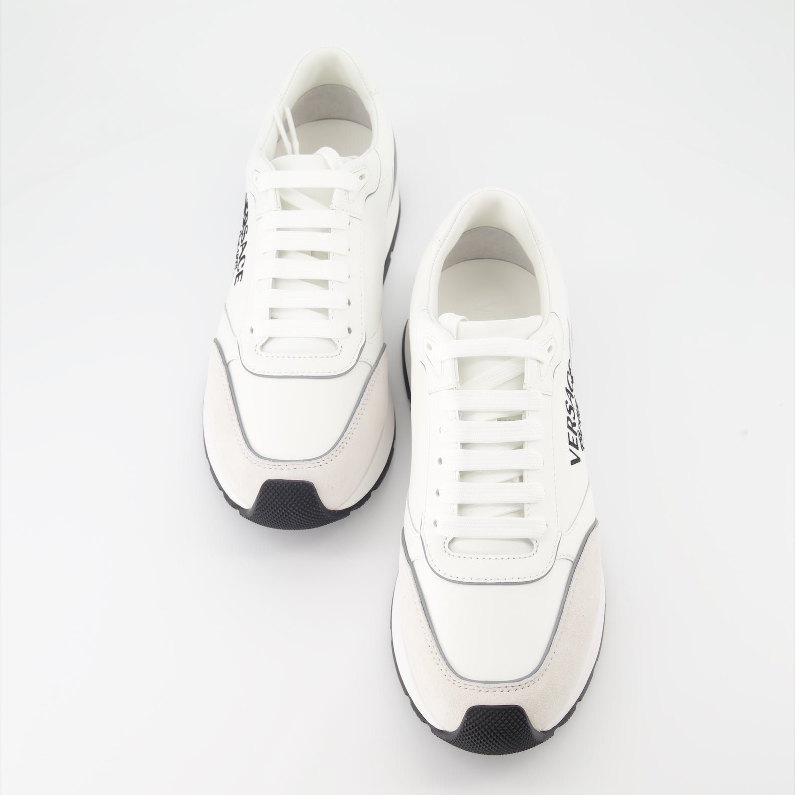 Milano Runner, white leather sneaker, luxury sneaker, Versace footwear, designer sneakers