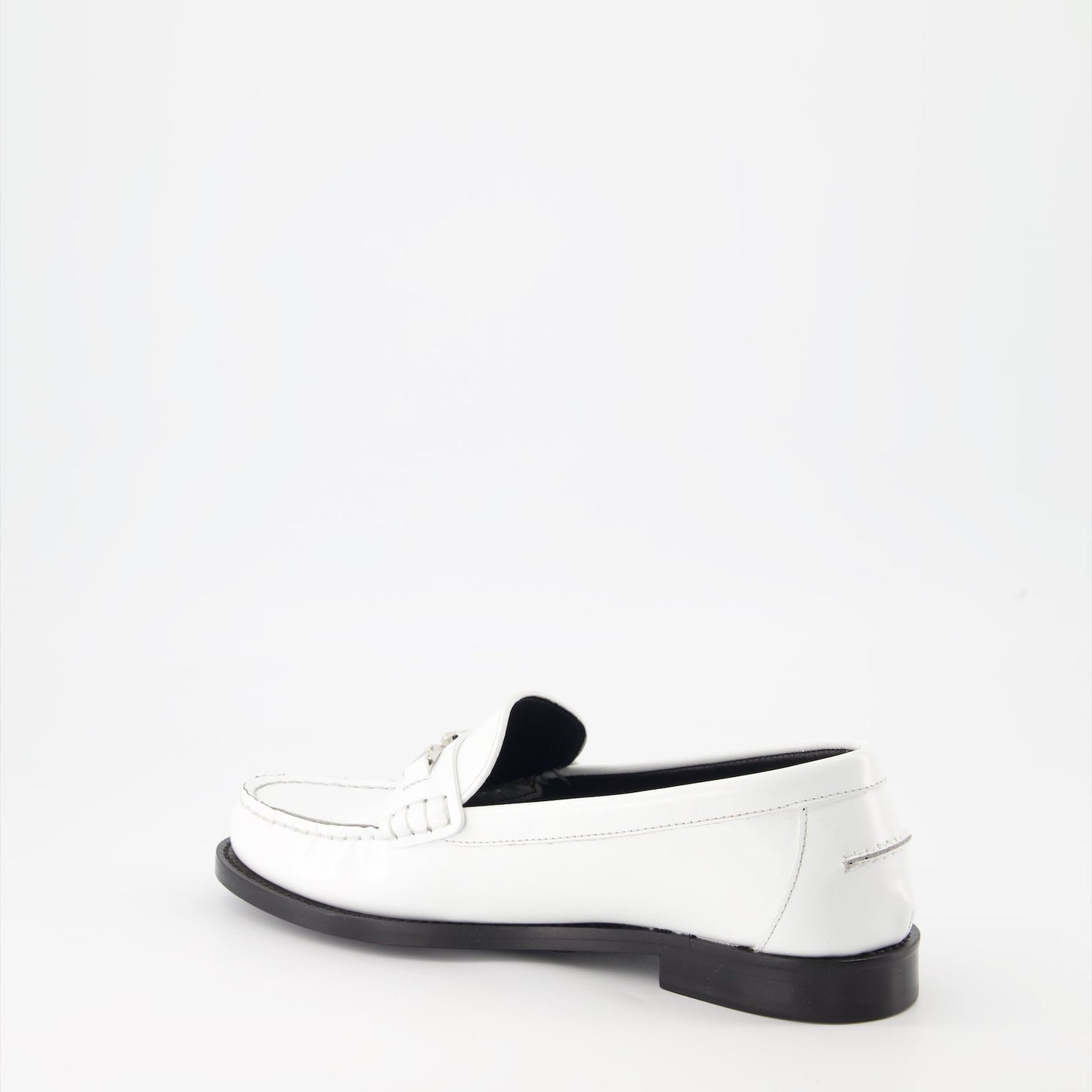 Versace, Medusa '95 mocassins, white leather shoes, luxury mocassins, designer footwear