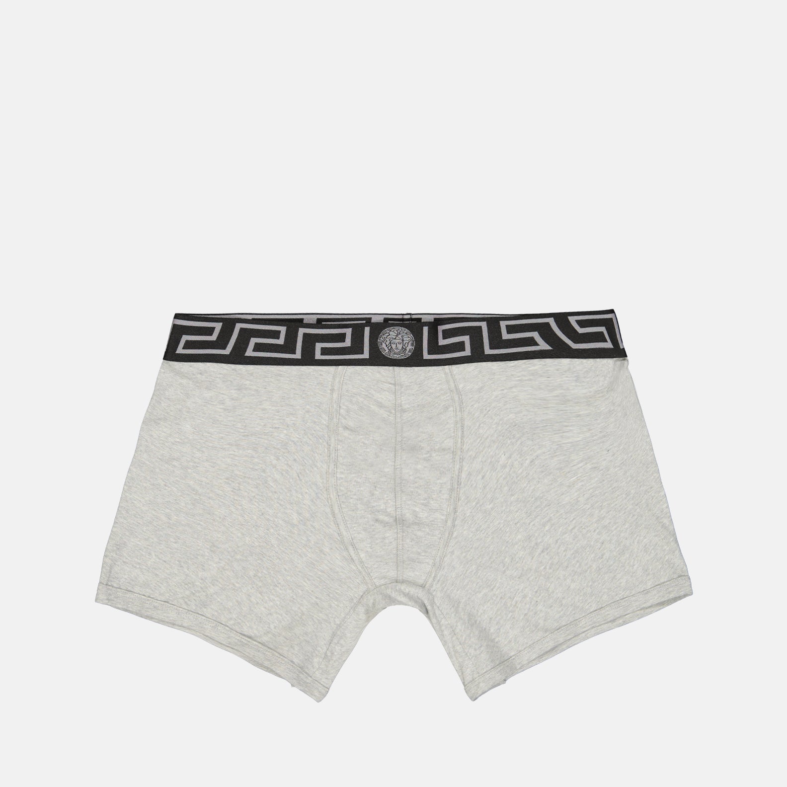 Versace underwear, luxury boxer briefs, Medusa logo boxer, grey menswear, premium mens boxers