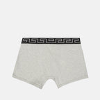 Versace underwear, luxury boxer briefs, Medusa logo boxer, grey menswear, premium mens boxers
