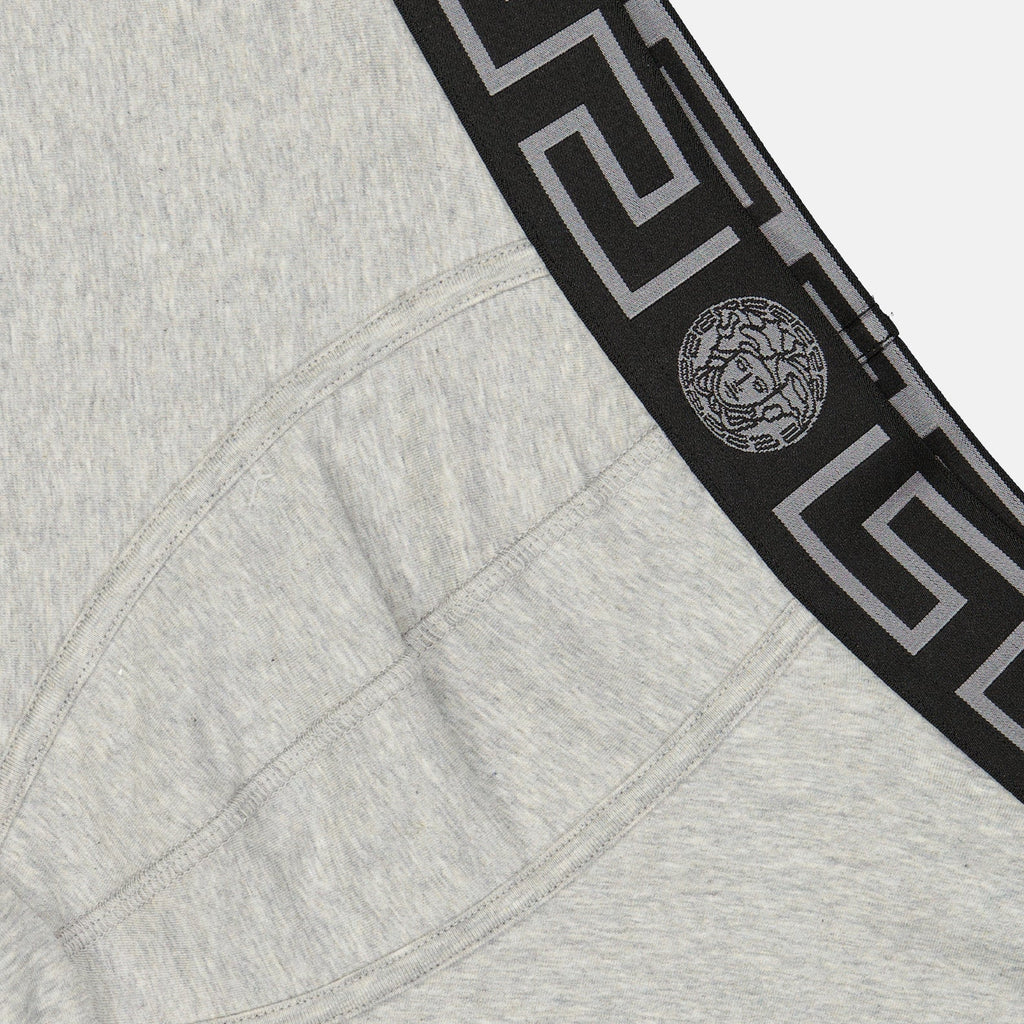 Versace underwear, luxury boxer briefs, Medusa logo boxer, grey menswear, premium mens boxers