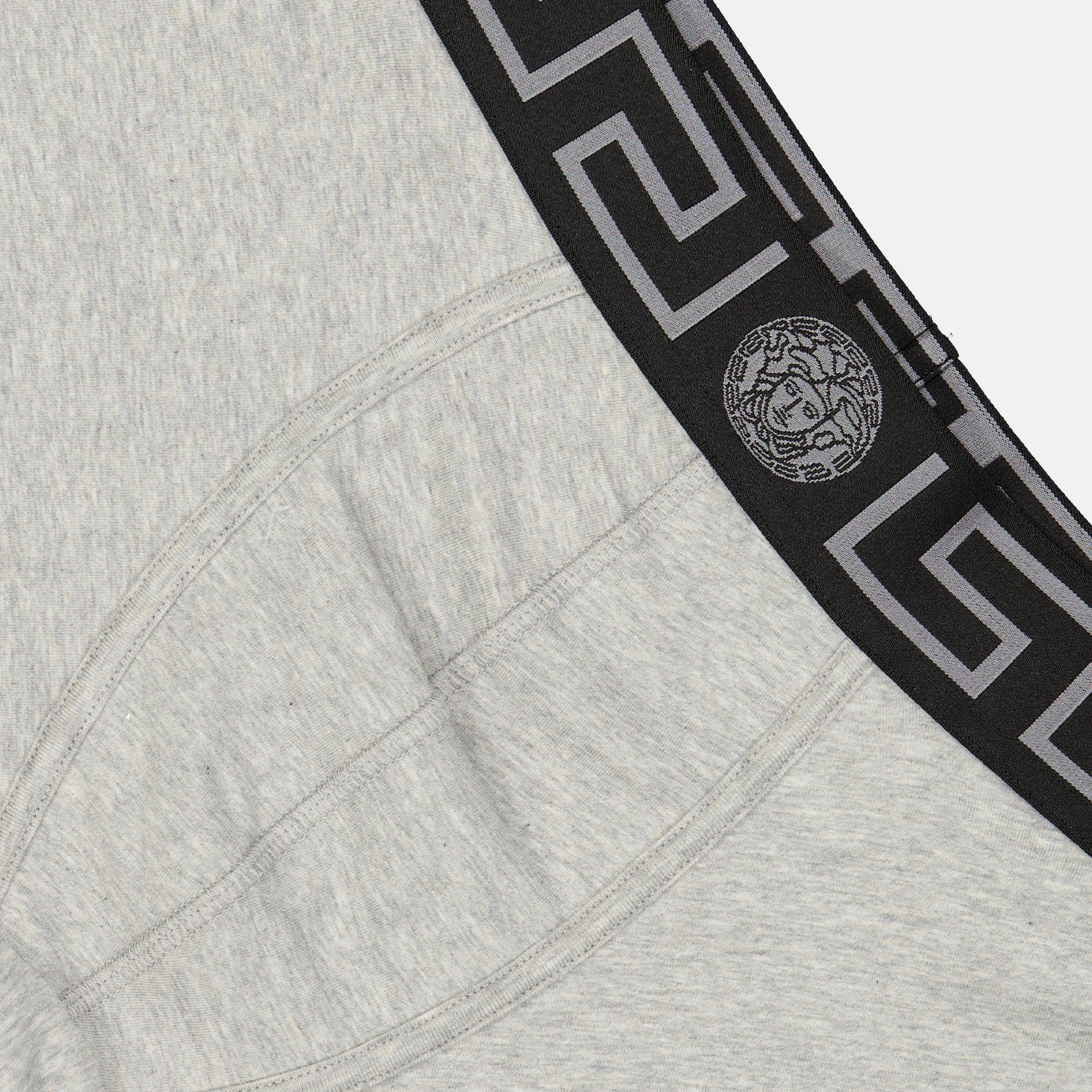 Versace underwear, luxury boxer briefs, Medusa logo boxer, grey menswear, premium mens boxers