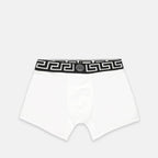 ": ["Versace", "Medusa Boxer", "Luxury underwear", "Black and white design", "Elegant boxers"]