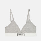 Imagen de un bralette de algodón vintage de los 90 de Versace para mujeres - Temporada Primavera-Verano 2024 - Vista frontal